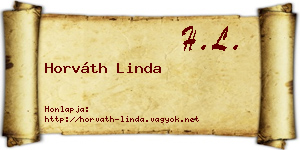 Horváth Linda névjegykártya