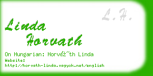 linda horvath business card